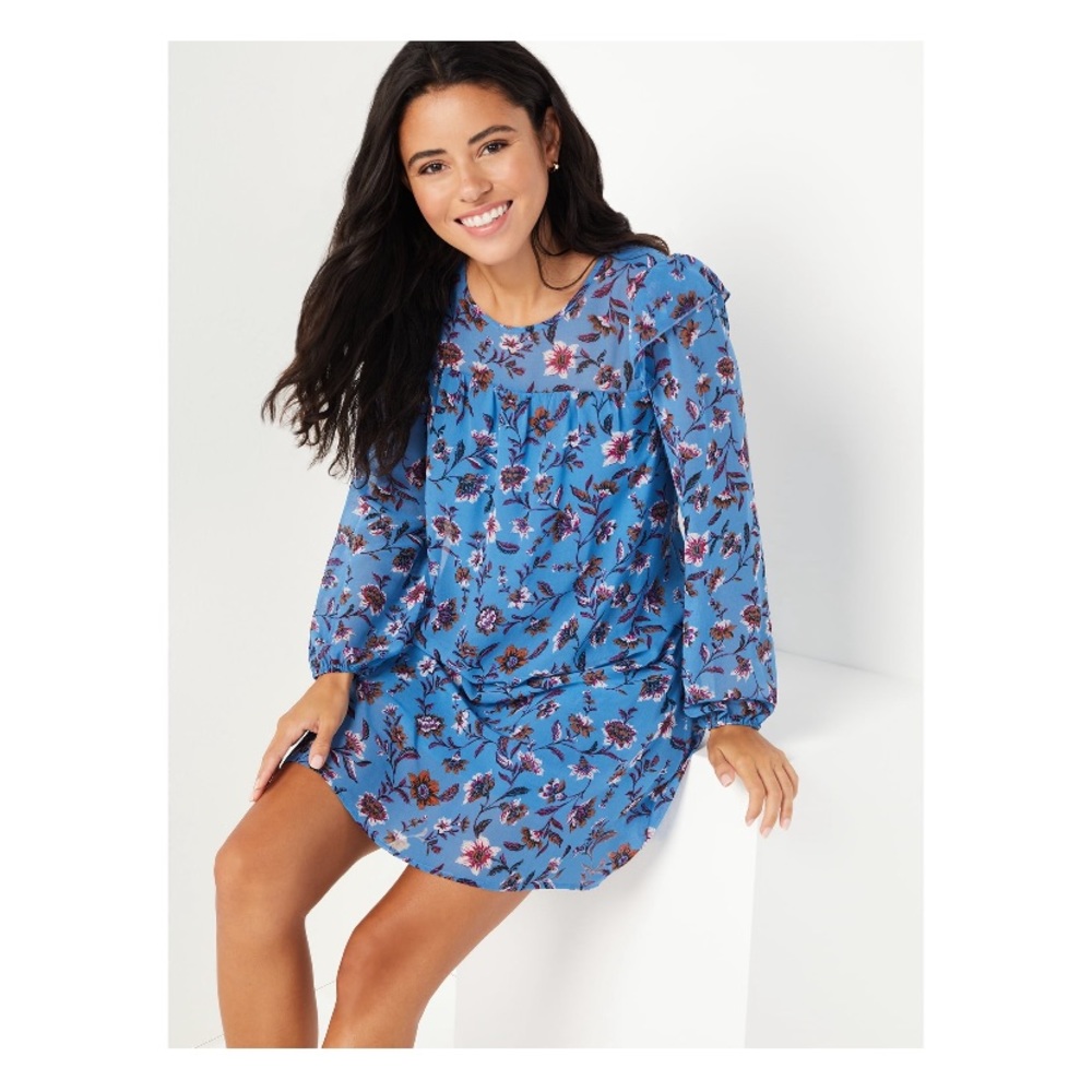 Time and Tru Flutter Sleeve Babydoll Dress